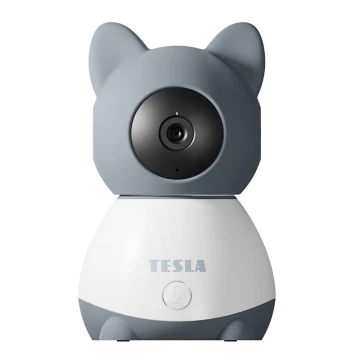 TESLA Smart - Inteligentna kamera 360 Baby Full HD 1080p 5V Wi-Fi szara