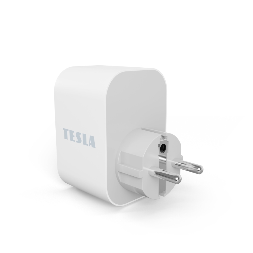 TESLA Smart - Inteligentne gniazdo 3680W/230V/16A Type F/E 2xUSB-A + 1xUSB-C Wi-Fi