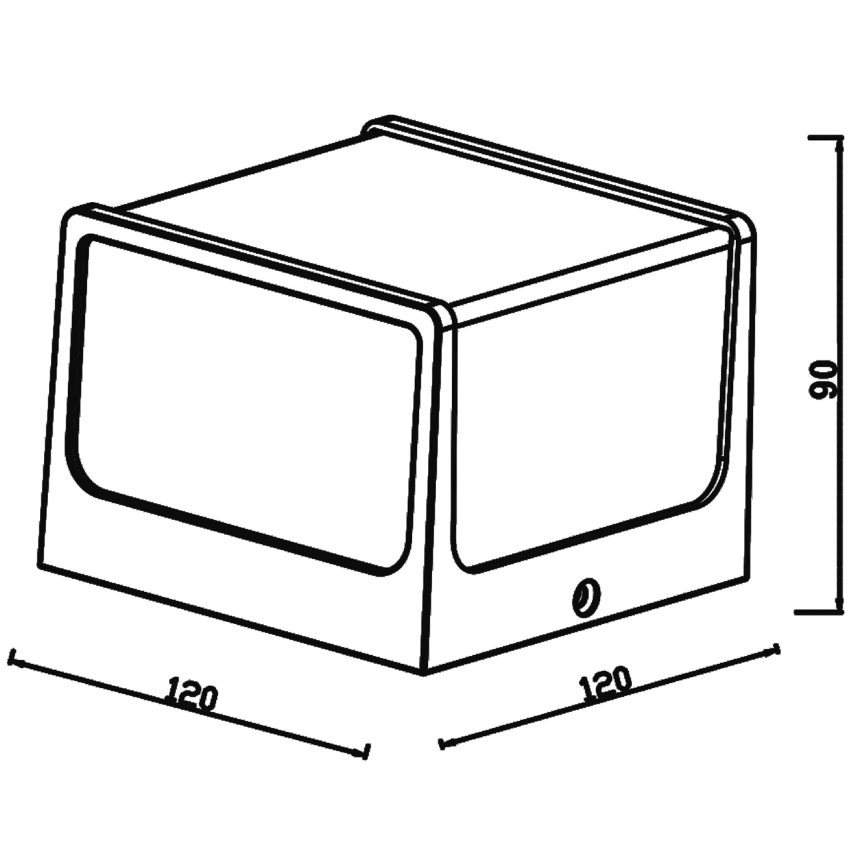 Top Light - LED Kinkiet zewnętrzny BLOCK LED/8W/230V IP65 4000K