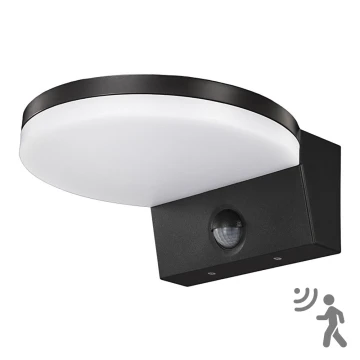 Top Light - LED Kinkiet zewnętrzny z czujnikiem NOVARA LED/15W/230V IP65 czarny