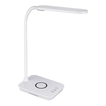 Top Light Luisa B - LED Ściemnialna dotykowa lampa stołowa z ładowaniem bezprzewodowym LUISA LED/5W/230V biała