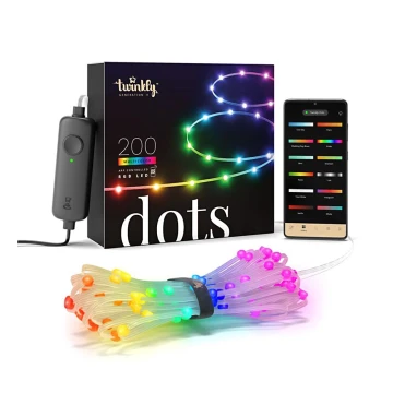 Twinkly - LED RGB zewnętrzna taśma ściemnialna DOTS 200xLED 10 m IP44 Wi-Fi