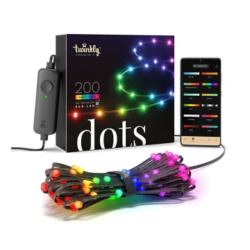 Twinkly - LED RGB zewnętrzna taśma ściemnialna DOTS 200xLED 10 m IP44 WiFi