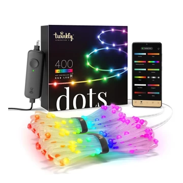 Twinkly - LED RGB zewnętrzna taśma ściemnialna DOTS 400xLED 20 m IP44 Wi-Fi