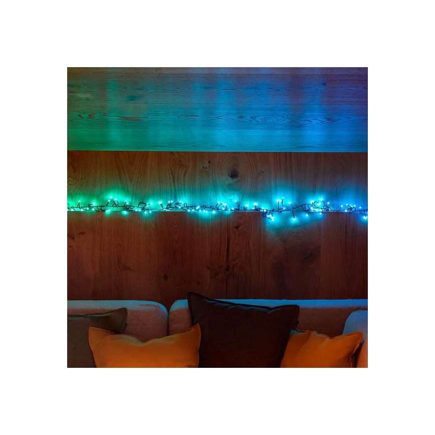 Twinkly - LED RGB Ściemnialny zewnętrzny łańcuch bożonarodzeniowy CLUSTER 400xLED 9,5m IP44 Wi-Fi