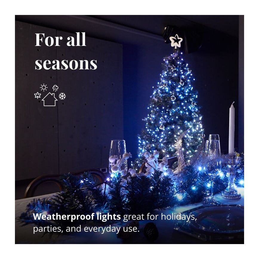 Twinkly - LED RGB Ściemnialna dekoracja bożonarodzeniowa PRE-LIT GIRLANDA 50xLED 6,2m Wi-Fi