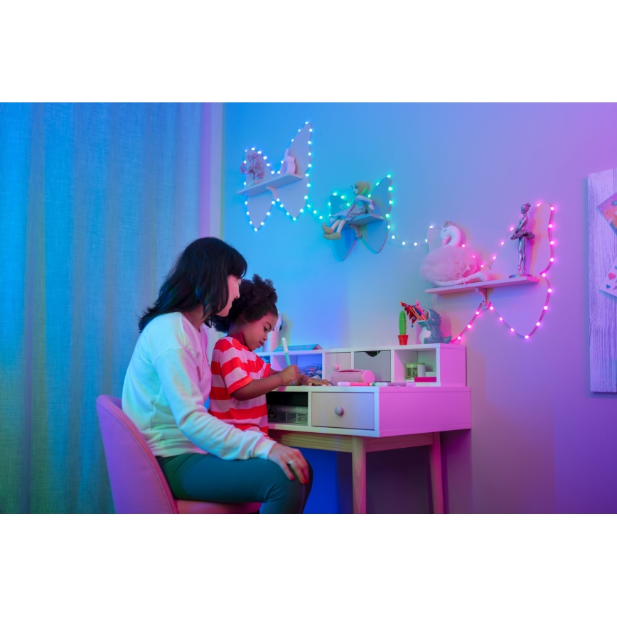 Twinkly - LED RGB Ściemnialny łańcuch bożonarodzeniowy CANDIES 100xLED 8 m USB Wi-Fi