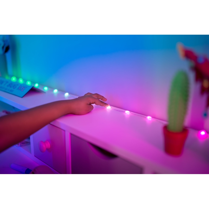 Twinkly - LED RGB Ściemnialny łańcuch bożonarodzeniowy CANDIES 100xLED 8 m USB Wi-Fi