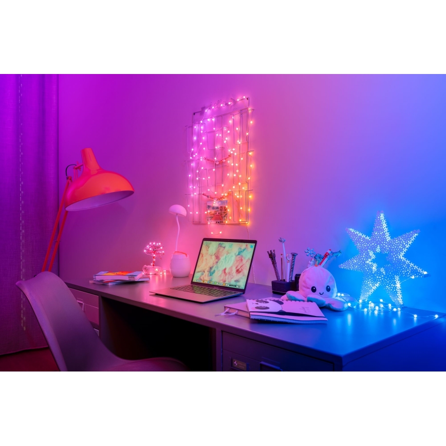 Twinkly - LED RGB Ściemnialny łańcuch bożonarodzeniowy CANDIES 100xLED 8 m USB Wi-Fi