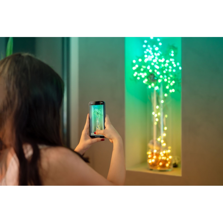 Twinkly - LED RGB Ściemnialny łańcuch bożonarodzeniowy CANDIES 100xLED 8 m USB Wi-Fi