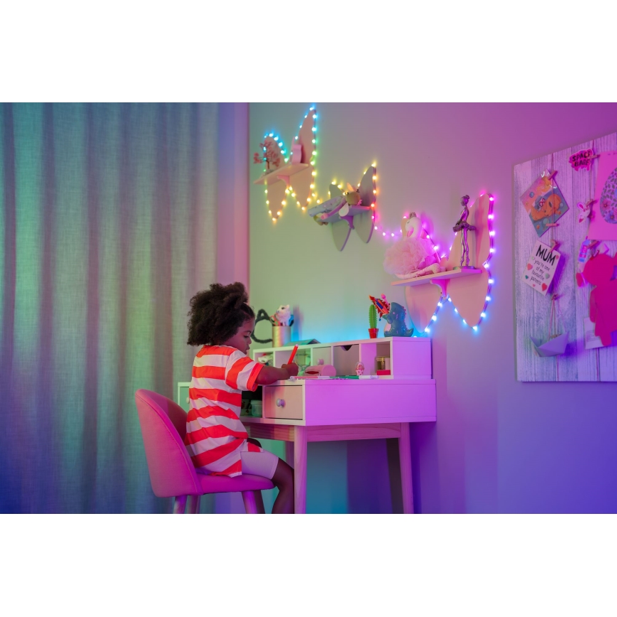 Twinkly - LED RGB Ściemnialny łańcuch bożonarodzeniowy CANDIES 200xLED 14 m USB Wi-Fi