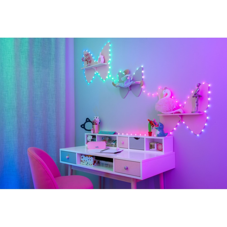 Twinkly - LED RGB Ściemnialny łańcuch bożonarodzeniowy CANDIES 200xLED 14 m USB Wi-Fi