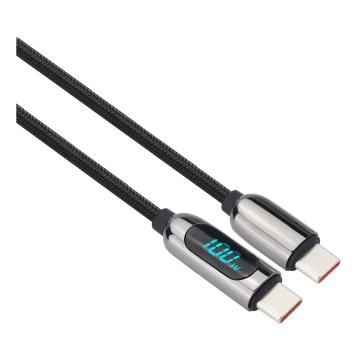 USB-C kabel z wyświetlaczem 100W 1m