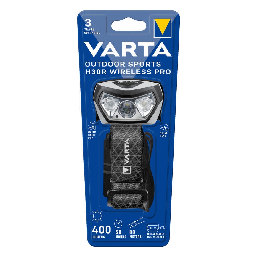 Varta 18650101401 - LED Ściemnialna czołówka akumulatorowa OUTDOOR SPORTS LED/5V 1800mAh IPX7