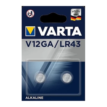 Varta 4278101402 - 2 szt. Bateria alkaliczna guzikowa ELECTRONICS V12GA 1,5V