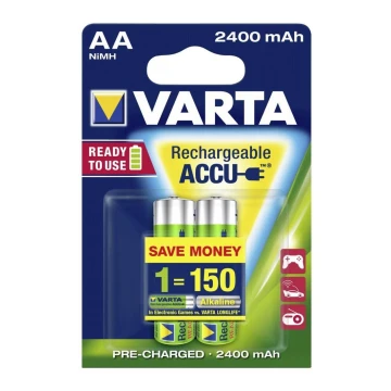 Varta 56706 - 2 szt. Baterie ładowane  ACCU AA NiMH/2100mAh/1,2V