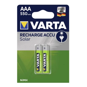 Varta 56733 - 2 szt. Baterie ładowane SOLAR ACCU AAA NiMH/550mAh/1,2V