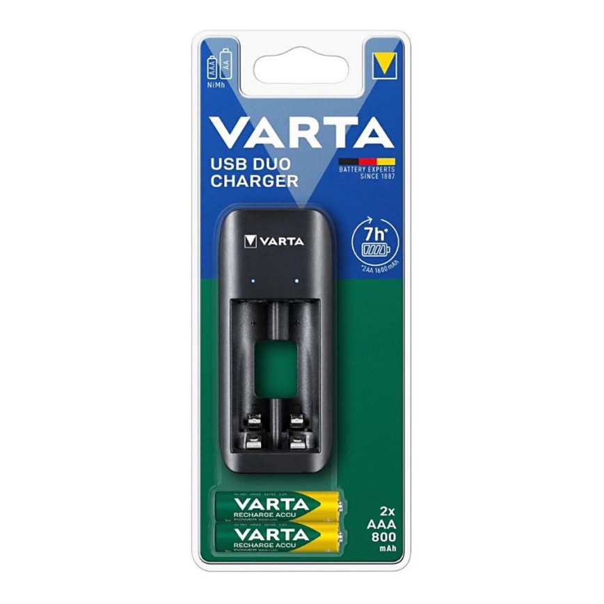 Varta 57651201421 - Ładowarka do baterii 2xAA/AAA 800mAh 5V