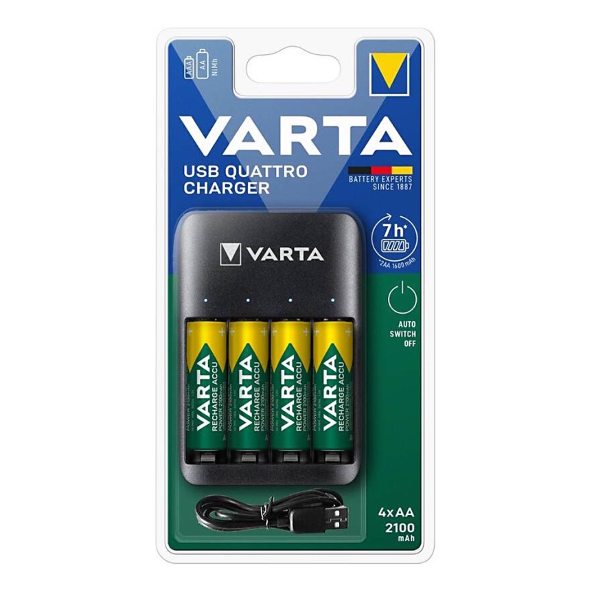 Varta 57652101451 - Ładowarka do baterii 4xAA/AAA 2100mAh 5V