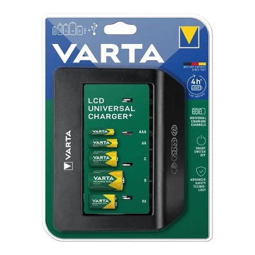 Varta 57688101401 - LCD Uniwersalna ładowarka do baterii 230V