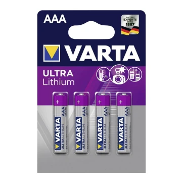 Varta 6103301404 - 4 szt. Bateria litowa ULTRA AAA 1,5V