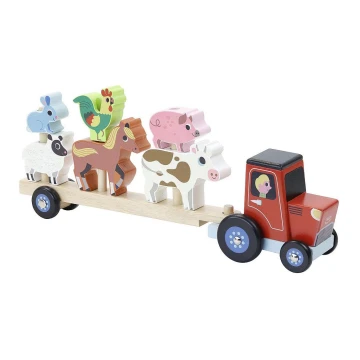 Vilac - Drewniany traktor ze zwierzętami