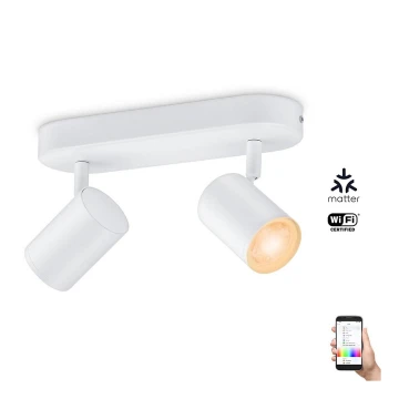 WiZ - LED RGBW Ściemnialne oświetlenie punktowe IMAGEO 2xGU10/4,9W/230V 2200-6500K Wi-Fi CRI 90 white