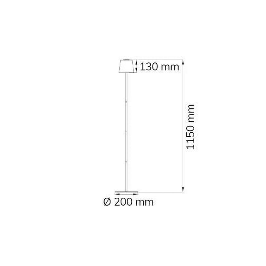 Wofi 3015.01.64.9000 - LED Ściemnialna dotykowa lampa podłogowa GENK LED/2W/5V 2000 mAh