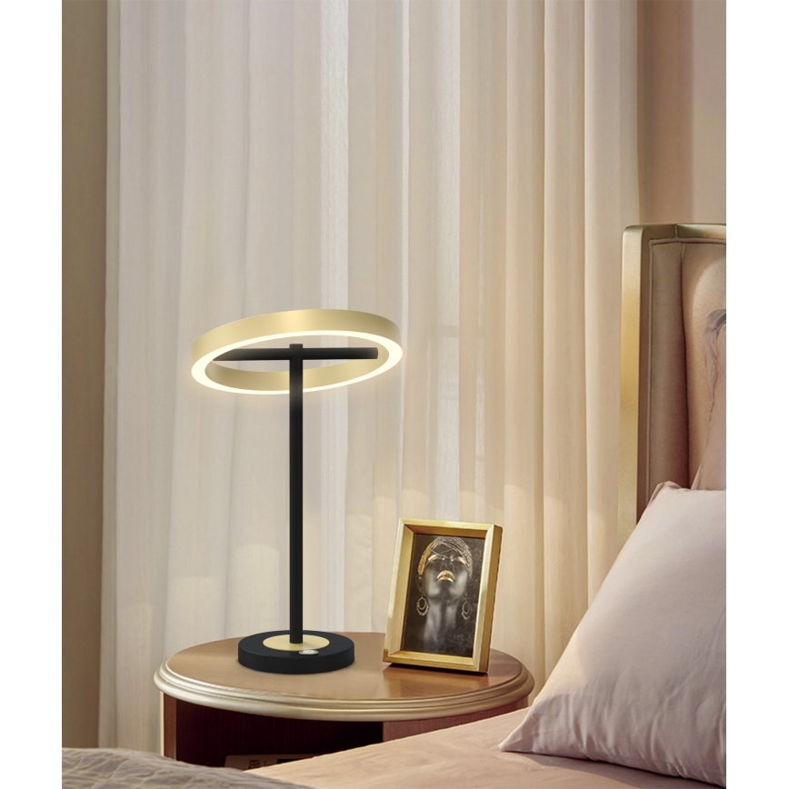 Wofi 8016-104 - LED Dotykowa ściemnialna lampa stołowa BREST LED/10,5W/230V czarne/złoty