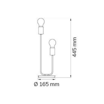 Wofi 8255.02.10.8000 - Lampa stołowa YORK 2xE27/60W/230V