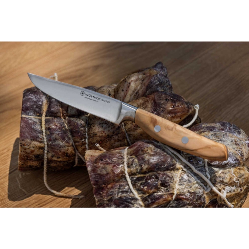 Wüsthof - Nóż do steków AMICI 12 cm drewno oliwne