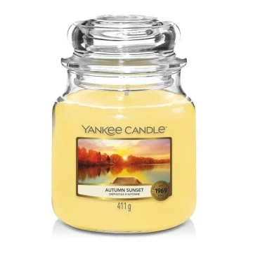 Yankee Candle - Świeca zapachowa AUTUMN SUNSET średnia 411g 65-75 godziny