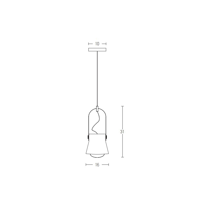 Zambelis 18193 - Żyrandol na lince 1xE27/40W/230V białe