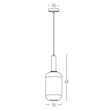 Zambelis 22070 - Żyrandol na lince 1xE27/40W/230V śr. 15 cm złoty