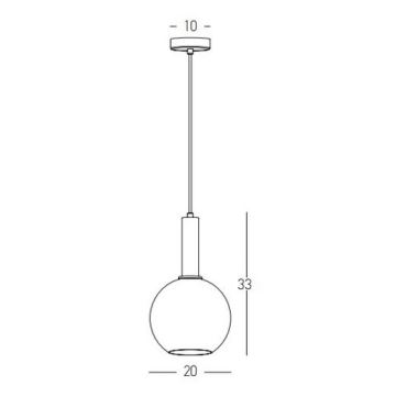 Zambelis 22071 - Żyrandol na lince 1xE27/40W/230V śr. 20 cm złoty