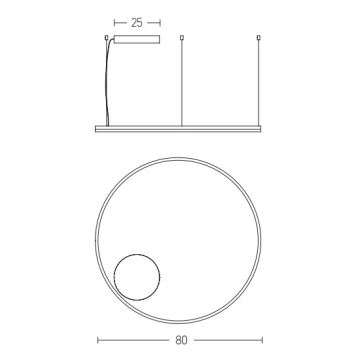 Zambelis 22240 - LED Żyrandol ściemnialny na lince LED/57W/230V 3000K śr. 80 cm złoty