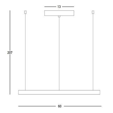 Zambelis 23032 - LED Żyrandol ściemnialny na lince LED/28W/230V 3000K śr. 60 cm złoty