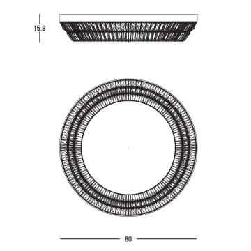 Zambelis 23049 - LED Ściemnialny plafon kryształowy LED/55W/230V CRI 90 3000K śr. 80 cm mosiądz