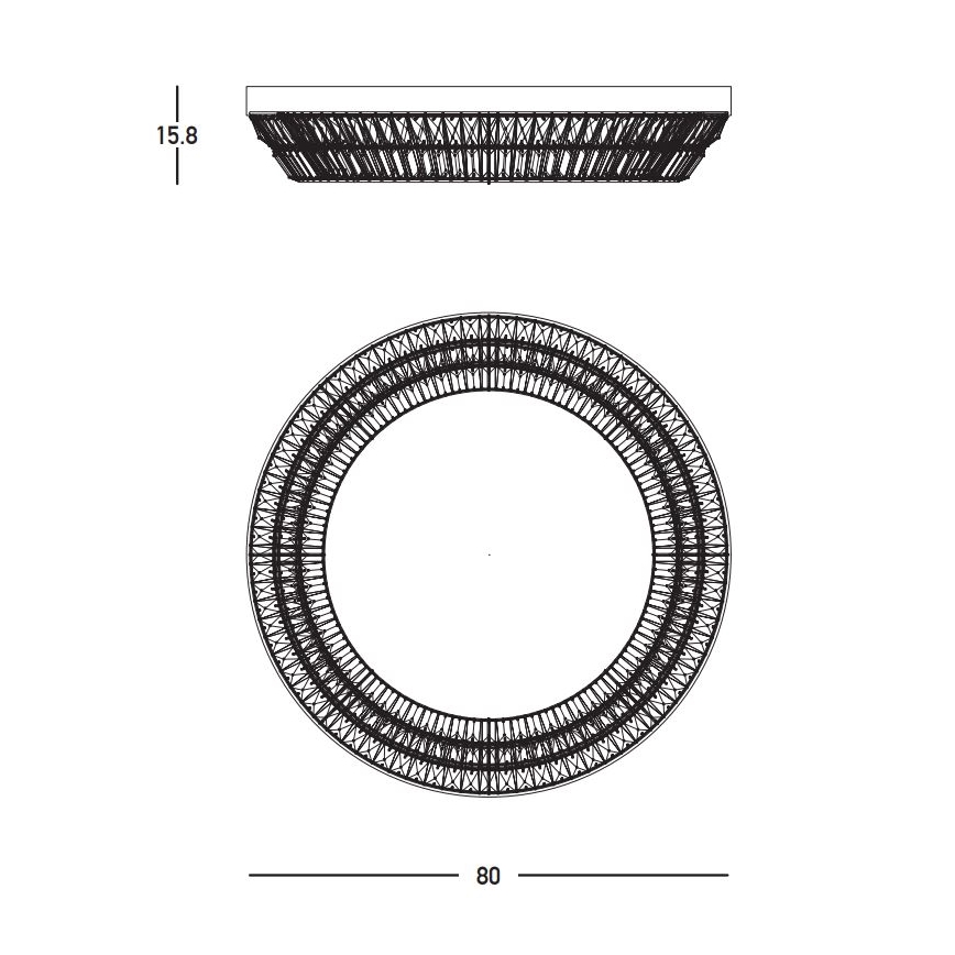 Zambelis 23049 - LED Ściemnialny plafon kryształowy LED/55W/230V CRI 90 3000K śr. 80 cm mosiądz