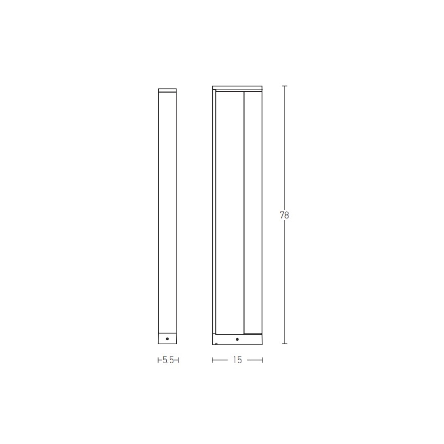 Zambelis E208 - LED Lampa zewnętrzna LED/10W/230V IP54 antracyt