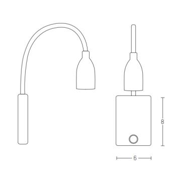 Zambelis H33 - LED Elastyczna lampka LED/3W/230V biały