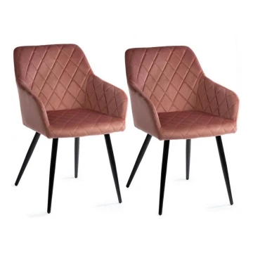ZESTAW 2x Krzesło do jadalni RICO różowy