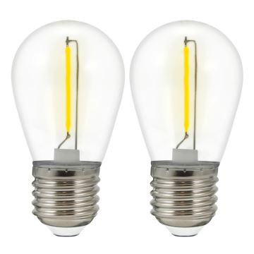 ZESTAW 2x LED Żarówka PARTY E27/0,3W/36V żółta