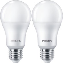 ZESTAW 2x LED Żarówka Philips A67 E27/13W/230V 4000K