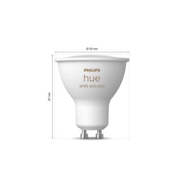 ZESTAW 2x Żarówka ściemniana LED RGBW Philips Hue White And Color Ambiance GU10/4,2W/230V 2000-6500K