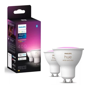 ZESTAW 2x Żarówka ściemniana LED RGBW Philips Hue White And Color Ambiance GU10/4,2W/230V 2000-6500K