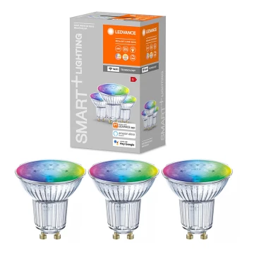 ZESTAW 3x LED RGBW Żarówka ściemnialna SMART+ GU10/4,9W/230V 2700K-6500K Wi-Fi Wi-Fi - Ledvance