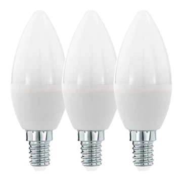 ZESTAW 3x LED Żarówka C37 E14/6W/230V 3000K - Eglo 12884