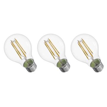 ZESTAW 3x LED Żarówka FILAMENT A60 E27/3,8W/230V 4000K