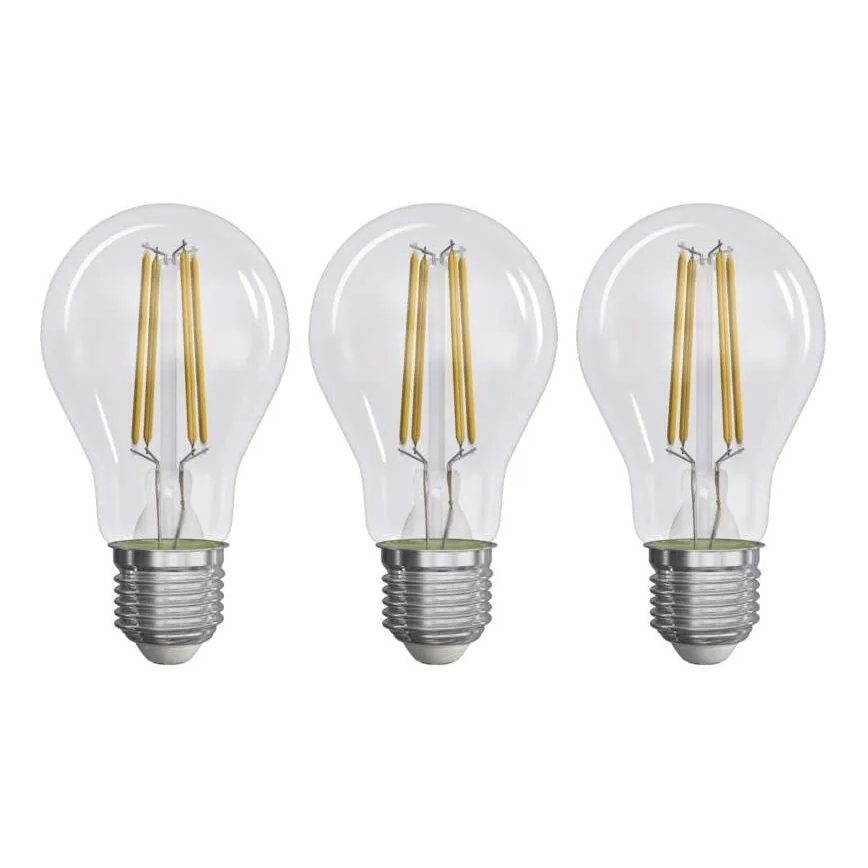 ZESTAW 3x LED Żarówka FILAMENT A60 E27/5W/230V 2700K